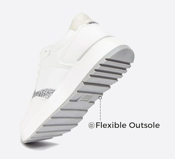 LUCKY STEP Women's Platform Fashion Sneakers Retro Neutral Classic Trainers Colorblock Casual Lace-up Stylish Tennis Chunky Walking Shoes - Image 3
