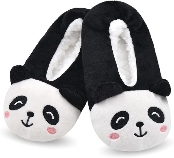 DICUIRD Kid's Animal Slipper Socks, Cartoon Cozy Fleece Indoor Kids Slipper, Fluzzy Warm Bedroom Shoes
