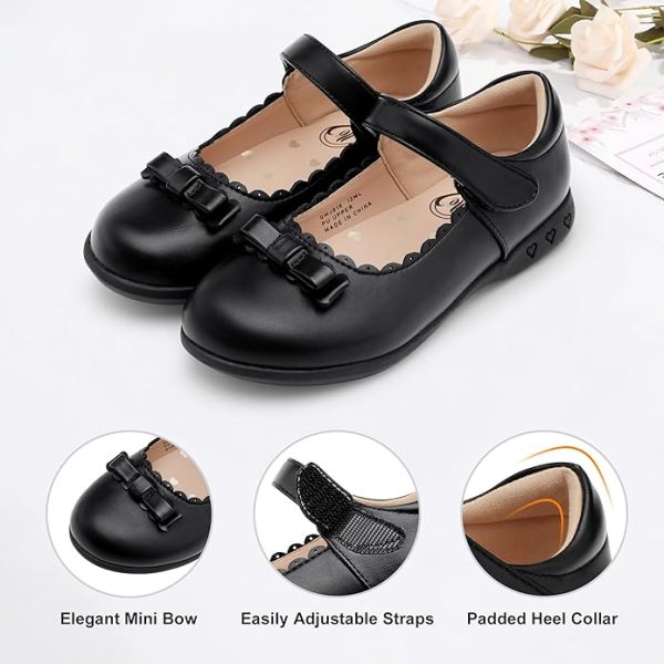 Stelle School Shoes for Girls Uniform Mary Jane Dress Shoes Flats Church Music Recitals(Little/Big Kids) - Image 2