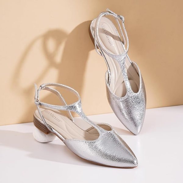 MaxMuxun Flats for Women Pointed Toe Women's Flats Strappy Buckle Dress Shoes Comfortable Casual Office Flats Shoes - Image 3