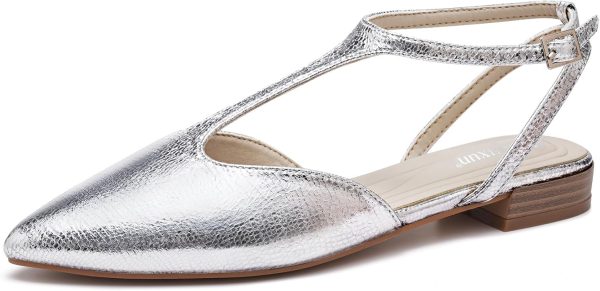 MaxMuxun Flats for Women Pointed Toe Women's Flats Strappy Buckle Dress Shoes Comfortable Casual Office Flats Shoes - Image 2