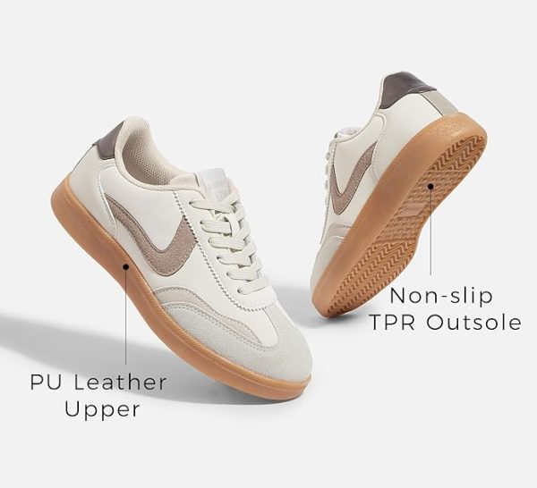 LUCKY STEP Women's Retro Fashion Sneakers Classic Casual Walking Shoes Non Slip Comfort Skate Shoes - Image 2