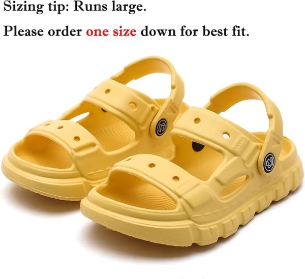 LONSOEN Kids Summer Clogs Boys Girls Slide Sandals Adjustable Toddler Indoor Outdoor Slippers Children Beach Pool Shoes - Image 2