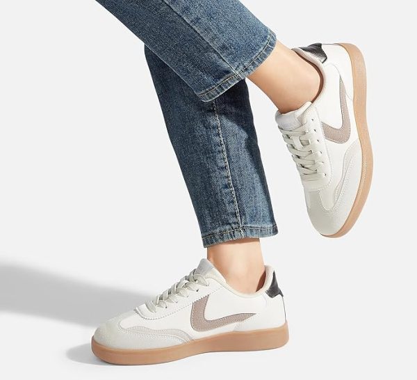 LUCKY STEP Women's Retro Fashion Sneakers Classic Casual Walking Shoes Non Slip Comfort Skate Shoes - Image 4