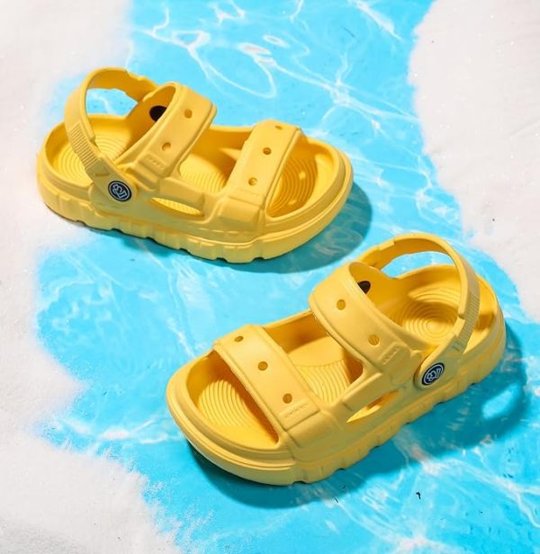 LONSOEN Kids Summer Clogs Boys Girls Slide Sandals Adjustable Toddler Indoor Outdoor Slippers Children Beach Pool Shoes - Image 3