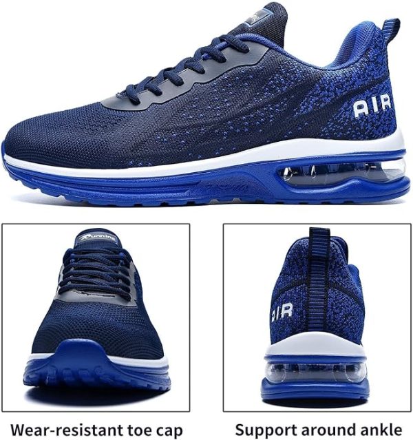Autper Mens Athletic Running Tennis Shoes Lightweight Sport Gym Jogging Walking Sneakers US 7-US 12.5 - Image 2