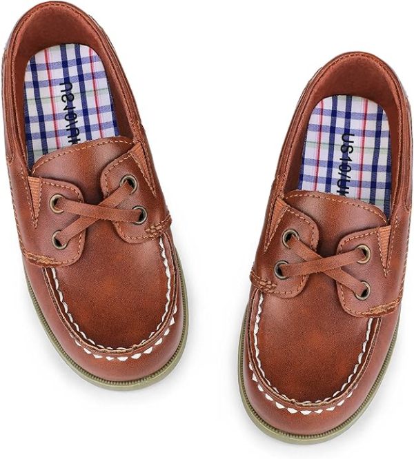 HOMEHOT Boys Dress Shoes Casual School Shoes Slip on Boys Loafers (Toddler/Little Kid/Big Kid)