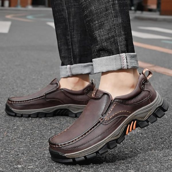 Men's Slip-On Loafers Comfortable Leather Casual Walking Shoes for Work Office Dress Outdoor - Image 4